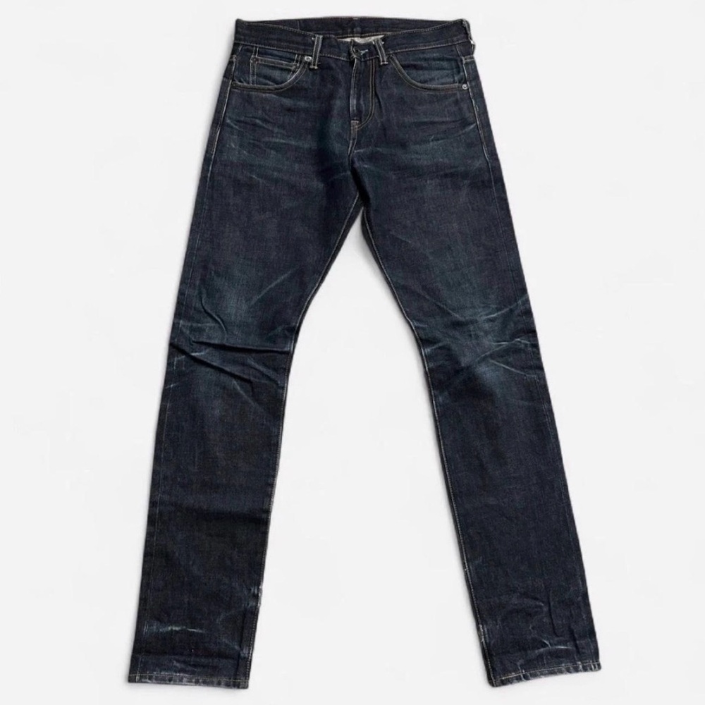 Levi's Slim Straight Dark Indigo Calder Taper Selvedge Jeans Sz 29x32 (31x33)